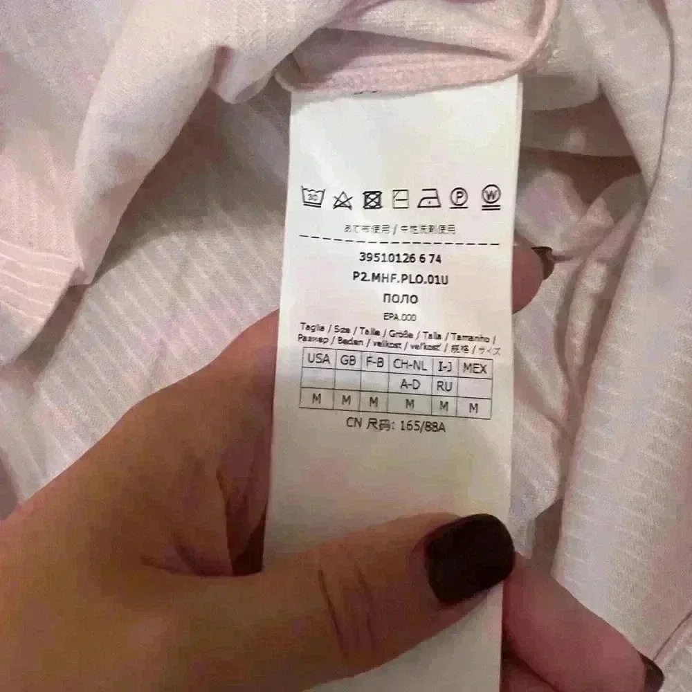 NWT Max Mara light pink edmea button down blouse size medium - Picture 5 of 7